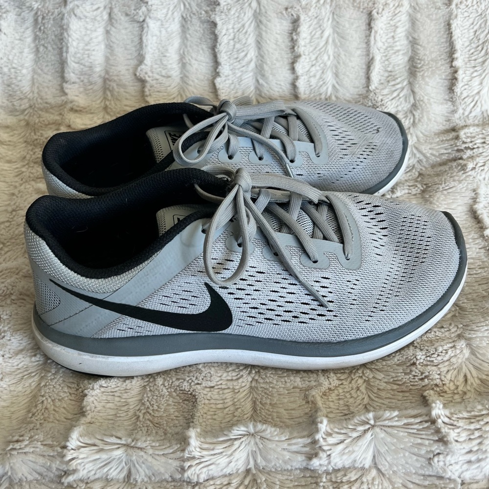 Gray and Black Nike Shoes